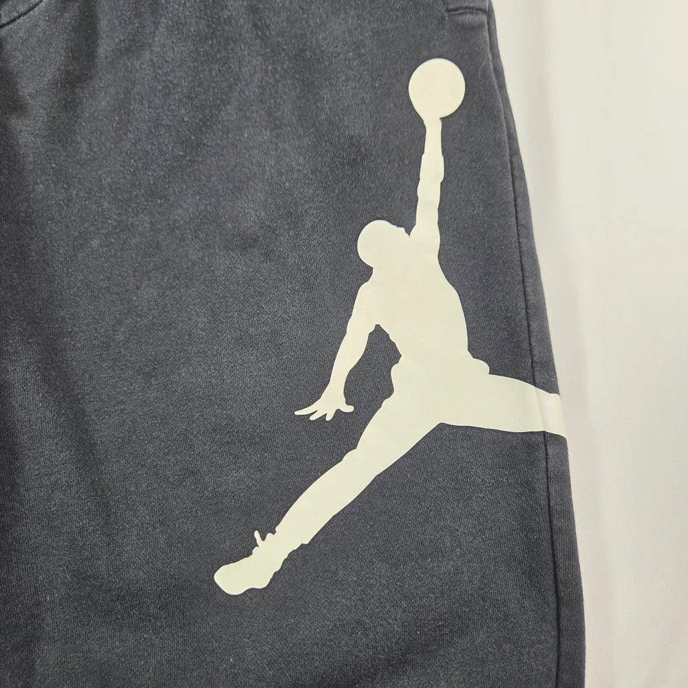 Jordan Mens Jumpman Fleece Sweatpants Black Joggers Standard Fit Medium